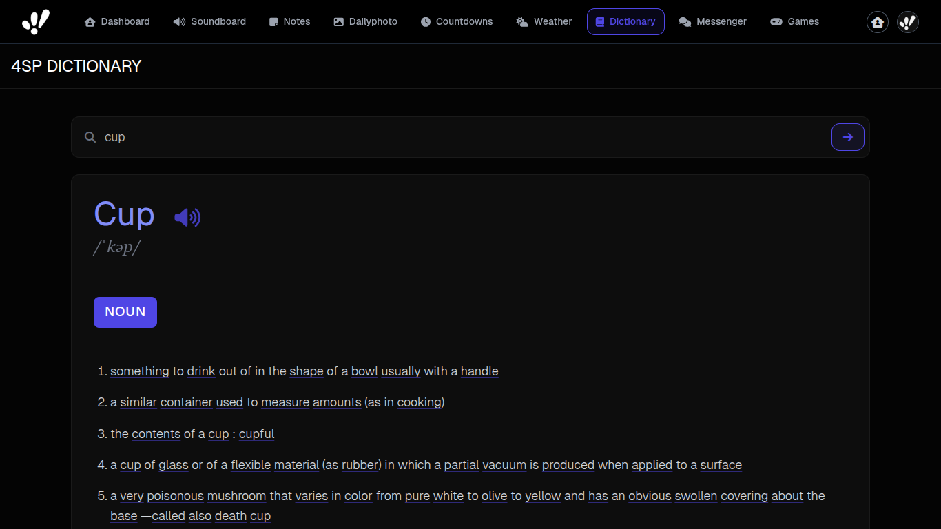Dictionary feature (aspect ratio: 16:9)